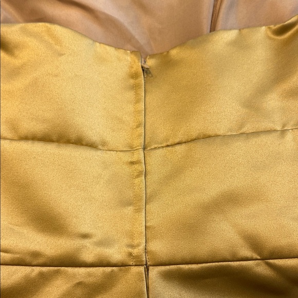 Bari Jay Mini Formal Strapless Dress Homecoming Prom Winter Dress Holiday Gold - Picture 8 of 8